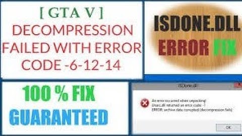 How to fix gta 5 decompression error-14  10000% working
