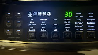 LG Smart Drum top load washer speed wash cycle
