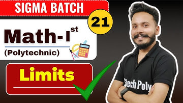 Mathematics-I | Lecture-21 Limits (part-4) | New Syllabus 2024-25 | Polytechnic by Gaurav Sir