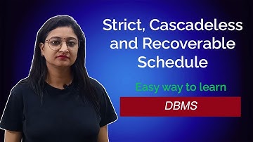 Recoverable Schedule| Cascadeless Schedule| Strict Schedule in DBMS