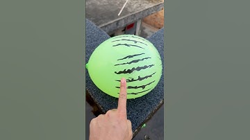 Experiment: Will a water balloon explode if it rolls down a tall building? 💥🎈 #balloon