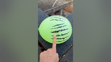 Experiment: Will a water balloon explode if it rolls down a tall building? 💥🎈 #balloon
