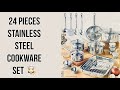 Unboxing mainstays stainless steel 24piece kitchen set