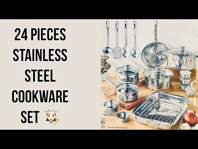 Mainstays Stainless Steel 24-Piece Kitchen Set