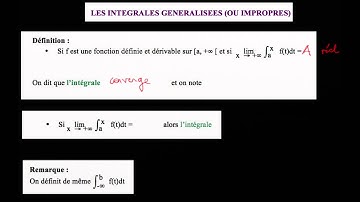 définition : intégrale généralisée