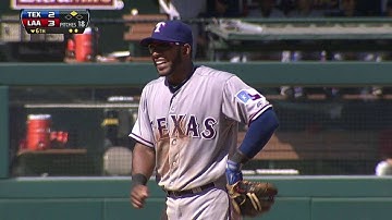 TEX@LAA: Andrus makes a great play on a grounder