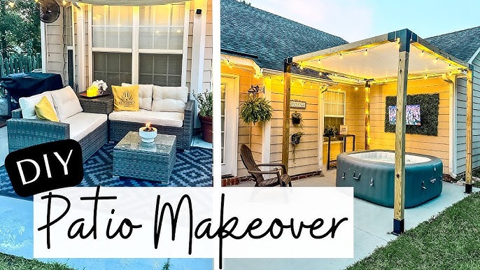Make a Shade Canopy with Mosquito Net for the Patio! - Thrift