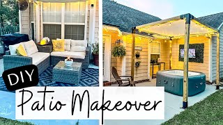 DIY Patio Makeover on a Budget | 2023 Backyard Makeover Ideas | Outdoor Decorating | DIY Pergola