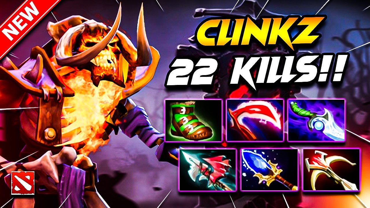 CLINKZ DOTA 2 (22 Kills!!) Gameplay | Dota 2 CLINKZ Gameplay | Clinkz Carry Build Pro Gameplay 7.40