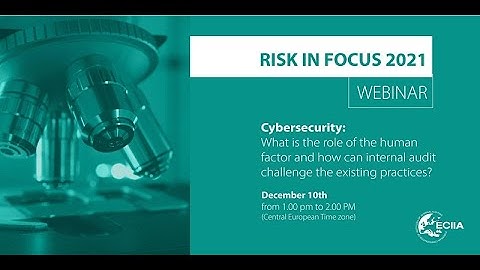 Webinar replay | Cybersecurity:  what is the role of the human factor