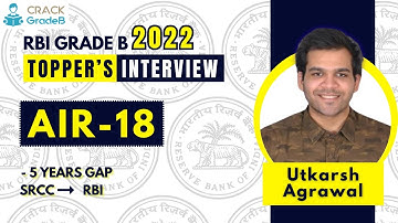 AIR-18: Mr. Utkarsh Agrawal: RBI Grade B 2022: Success Story with RBI Wallah