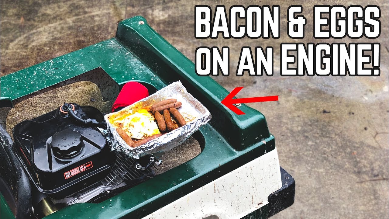 kartable Cooking Breakfast on an ENGINE! Header Hot Plate Go Kart Mod!