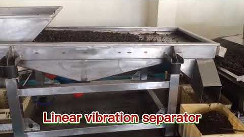 Linear vibration separator for Large particle material