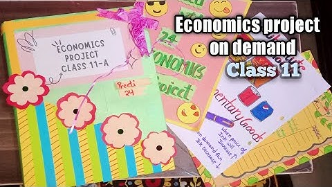 Economics project on demand class 11 / economics project 😊