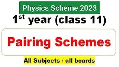 11th Class Physics Paper Pairing Scheme 2023 - 1st Year Physics Paper Scheme 2023