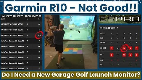 Garmin R10 Not Good Enough?! || Garage Golf Simulator || One Bad Hole on GSPro