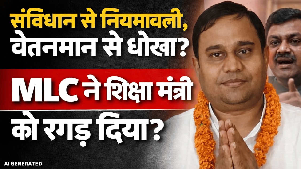 संविधान से नियमावली, वेतनमान से धोखा ? MLC ने शिक्षा मंत्री को रगड़ दिया?