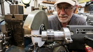 Restoring the Hollow Grind on a 5/16" endmill, Harig Air-Flo fixture cutter grinder