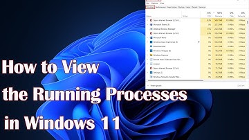 How to View the Running Processes in Windows 11