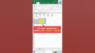 Cách chuyển đổi hàng và cột của bảng trong MS Excel | VniTeach Channel #shorts