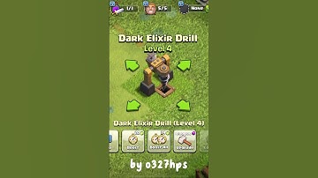 Upgrading Dark Elixir Drill Level 1 to Max Level | 0327hps #0327hps #clashofclans #coc #shorts