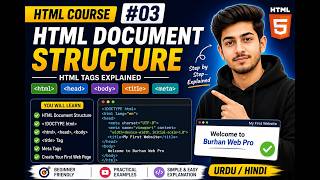 HTML Tutorial #03 | HTML Document Structure Explained | HTML  for Beginners | Urdu | Burhanwebpro