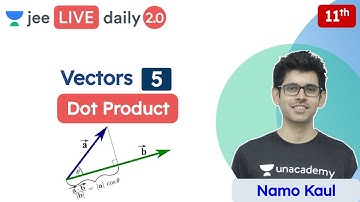 JEE: Vectors L5 | Dot Product | Class 11 | Unacademy JEE | IIT JEE Physics | Namo Kaul