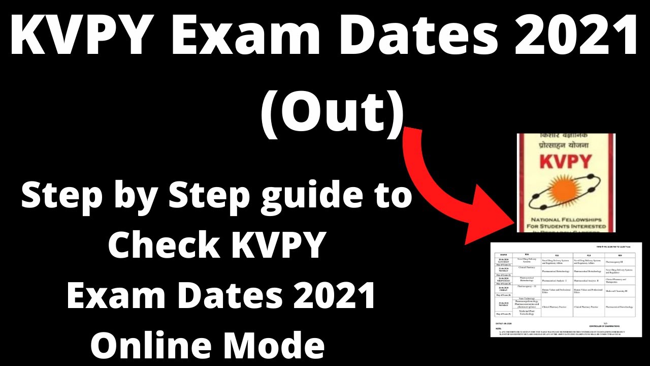 KVPY Exam Dates 2021 (Out) - How to Check Officially KVPY Exam Dates 2021 Online Mode