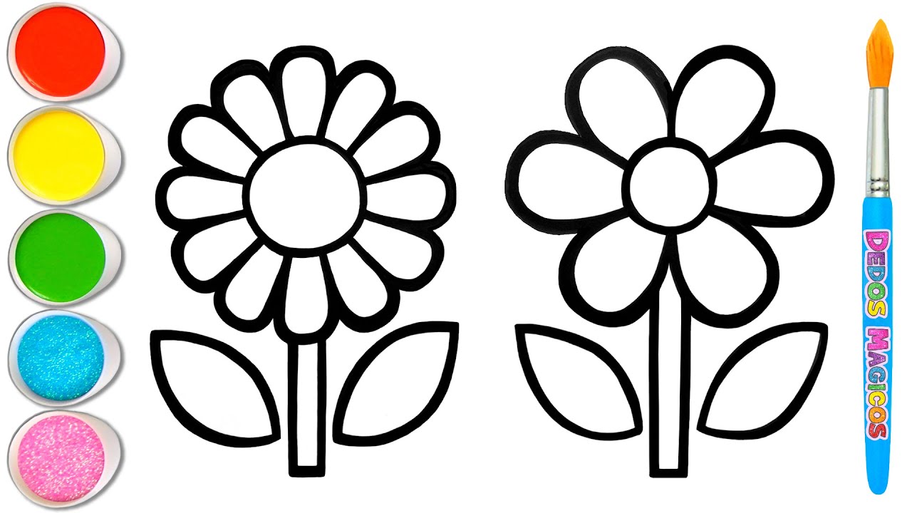 Dibujemos y Coloreemos Juntos Flores Mágicas 🌸🌼🌸 Para Niños #156