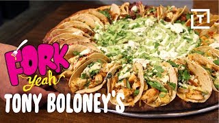 Tony Boloney's Giant Taco Covered Pizza || Fork Yeah - YouTube