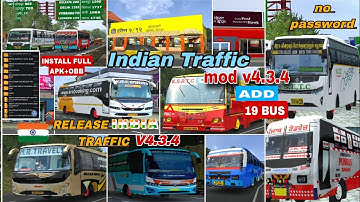🔴 BUSSID V4.3.4 || INDIAN TRAFFIC V1 || FULL EDIT TRAFFIC | RJHR | how to download Indian trafficmod