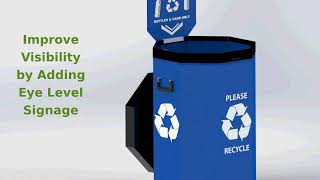 MegaBin® 44 Recycling Bin with Rim Lock