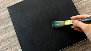 Easy Painting on black canvas | Acrylic painting techniques for beginners