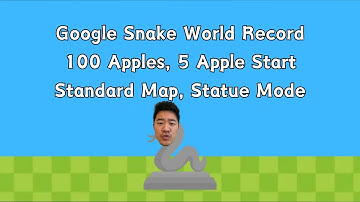100 Apples in 1:03.855 seconds (WORLD RECORD) Google Snake - Standard Map, 5 Apples, Statue Mode