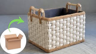 Rope Storage Basket DIY \/ Корзина для хранения из джута
