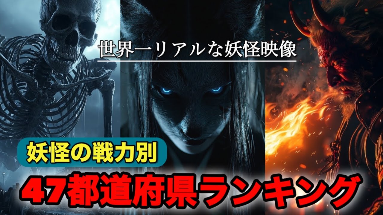 【47都道府県対抗】妖怪戦力ランキング！あなたの県は何位…？