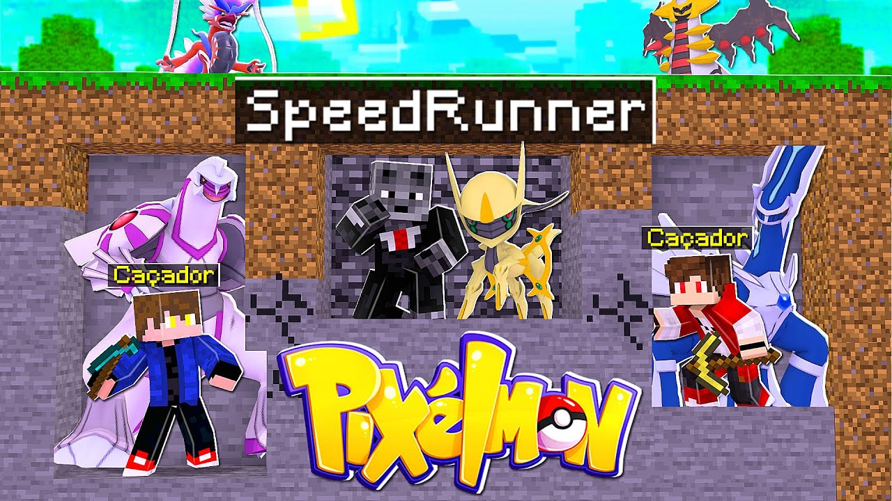 Minecraft Pixelmon Manhunt (1 Speedrunner vs 2 Caçadores) mas o Miraidon é  meu Pokémon Inicial 