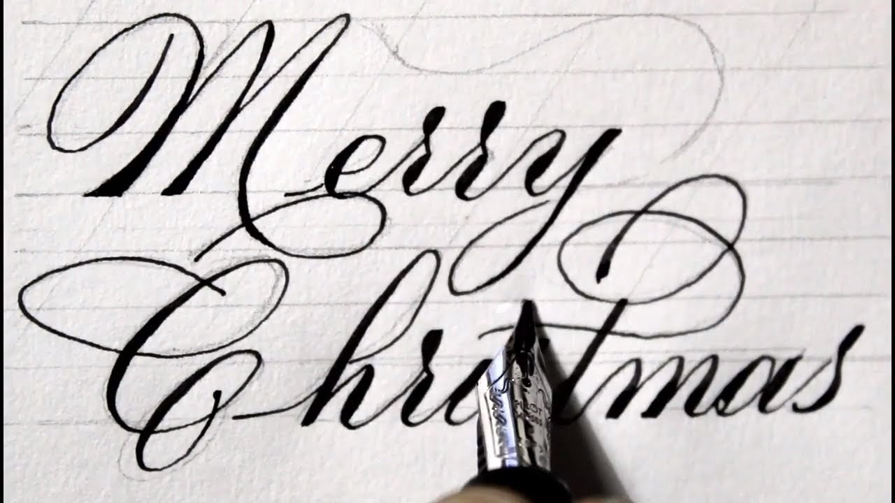 Iscrizione fiocchi oro frohen frohe kalligraphie dorati sparkles falling How to write MERRY CHRISTMAS | How to write MERRY CHRISTMAS in style - YouTube