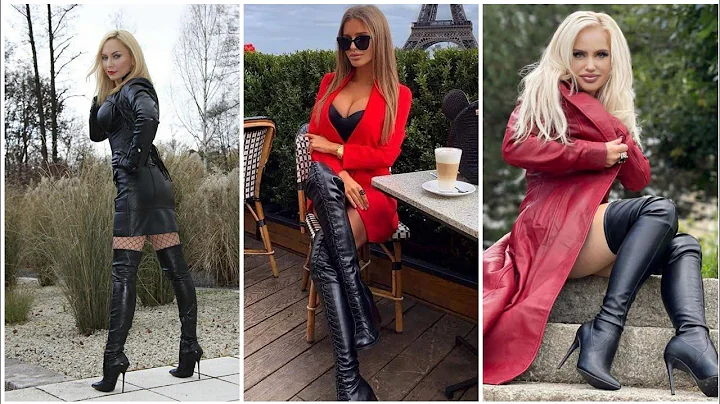 Beautiful ideas leather latex thigh high long heels boots#2022 style for women's