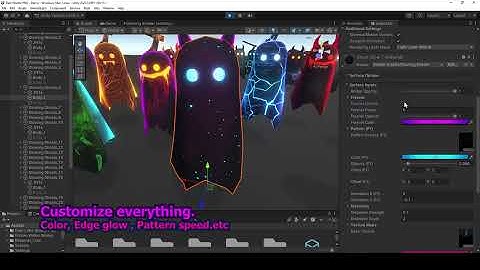 Customize everything in the "Dark ghost" asset. Unity asset store. ghost with glowing shader.