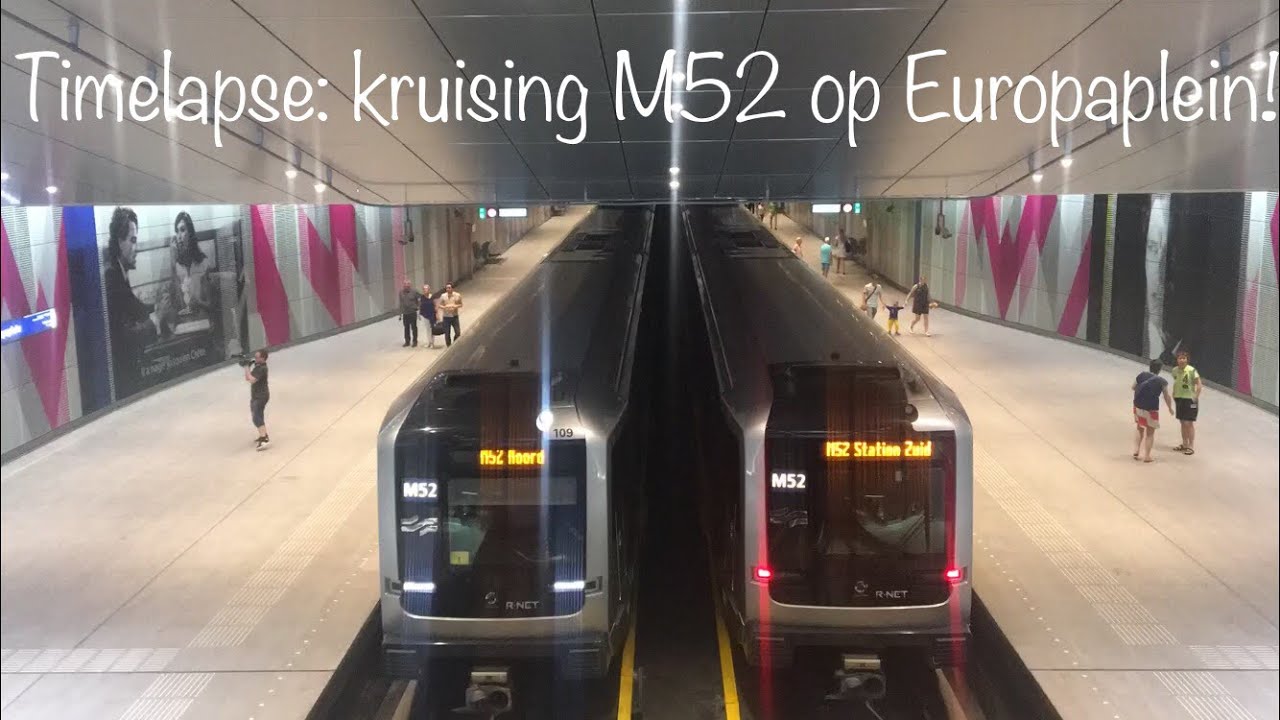Timelapse: kruising Metro 52 op Europaplein!