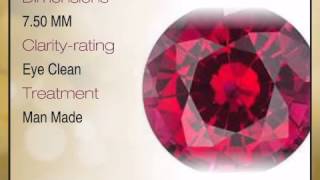 Celebrity Chatham Created Ruby Round Cut 7.50mm Grade GEM - africagems.com Wealth