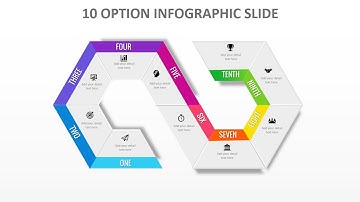 Create 10 options Infographic Slide in PowerPoint