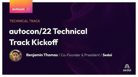 Technology Track Kickoff - Benji Thomas