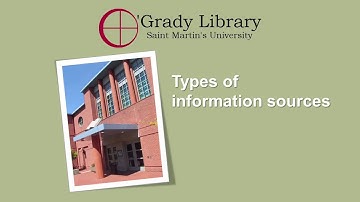 Types of information sources