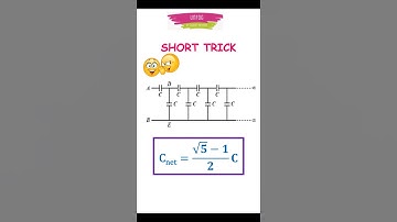 AMAZING SHORT TRICK NET CAPACITANCE OF INFINITE CIRCUIT OF IDENTICAL CAPACITORS / NEET JEE  #Shorts