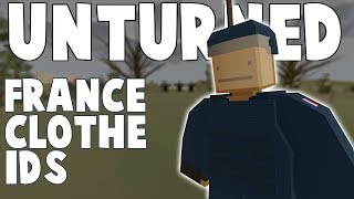 ALL NEW FRANCE CLOTHING IDS! (Unturned)