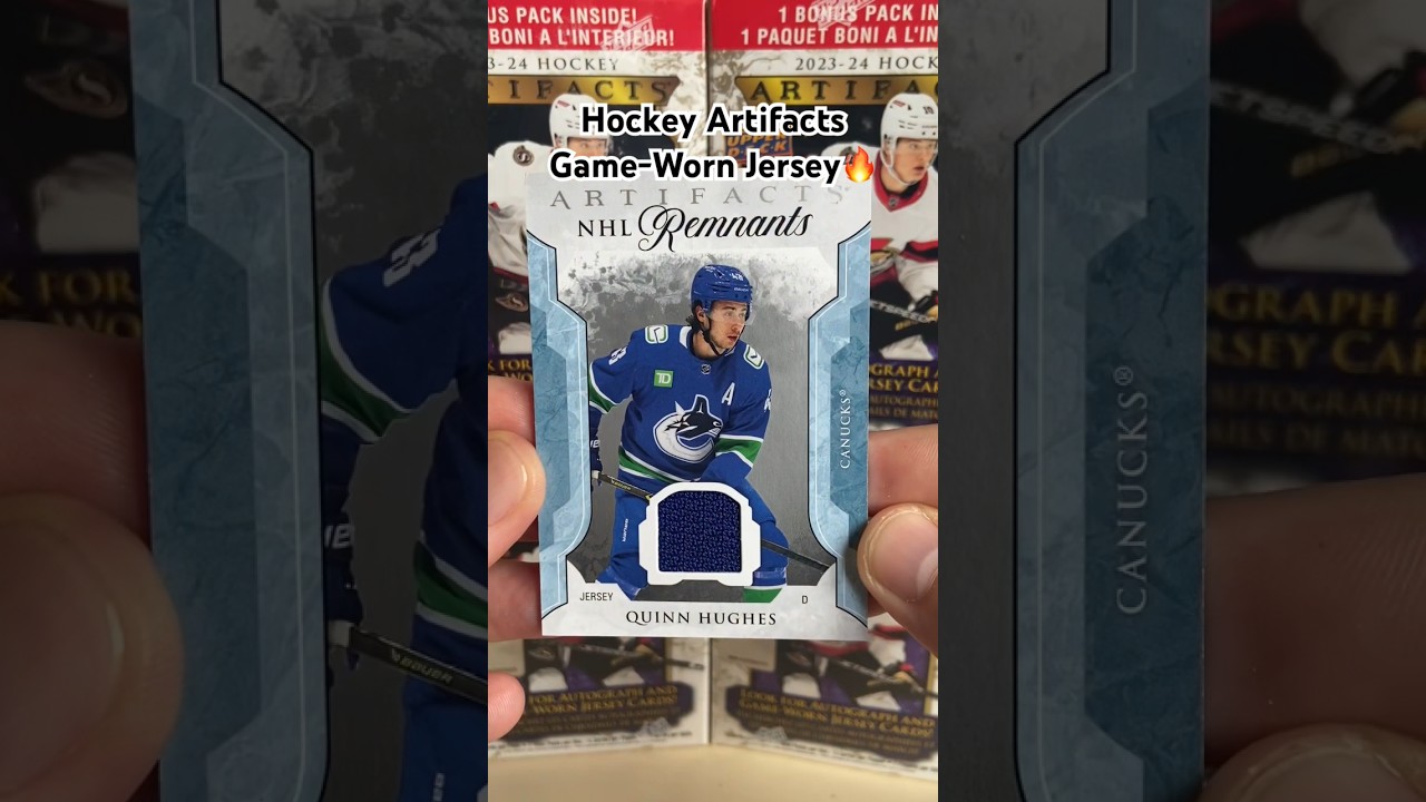Game-Worn Jersey Quinn Hughes🔥 UD Artifacts Hockey 