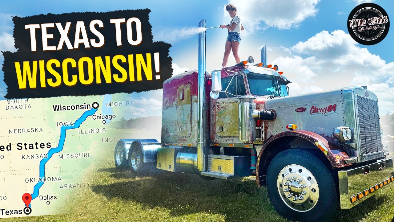 Field to FREEWAY! First trip in our RESCUED Peterbilt!