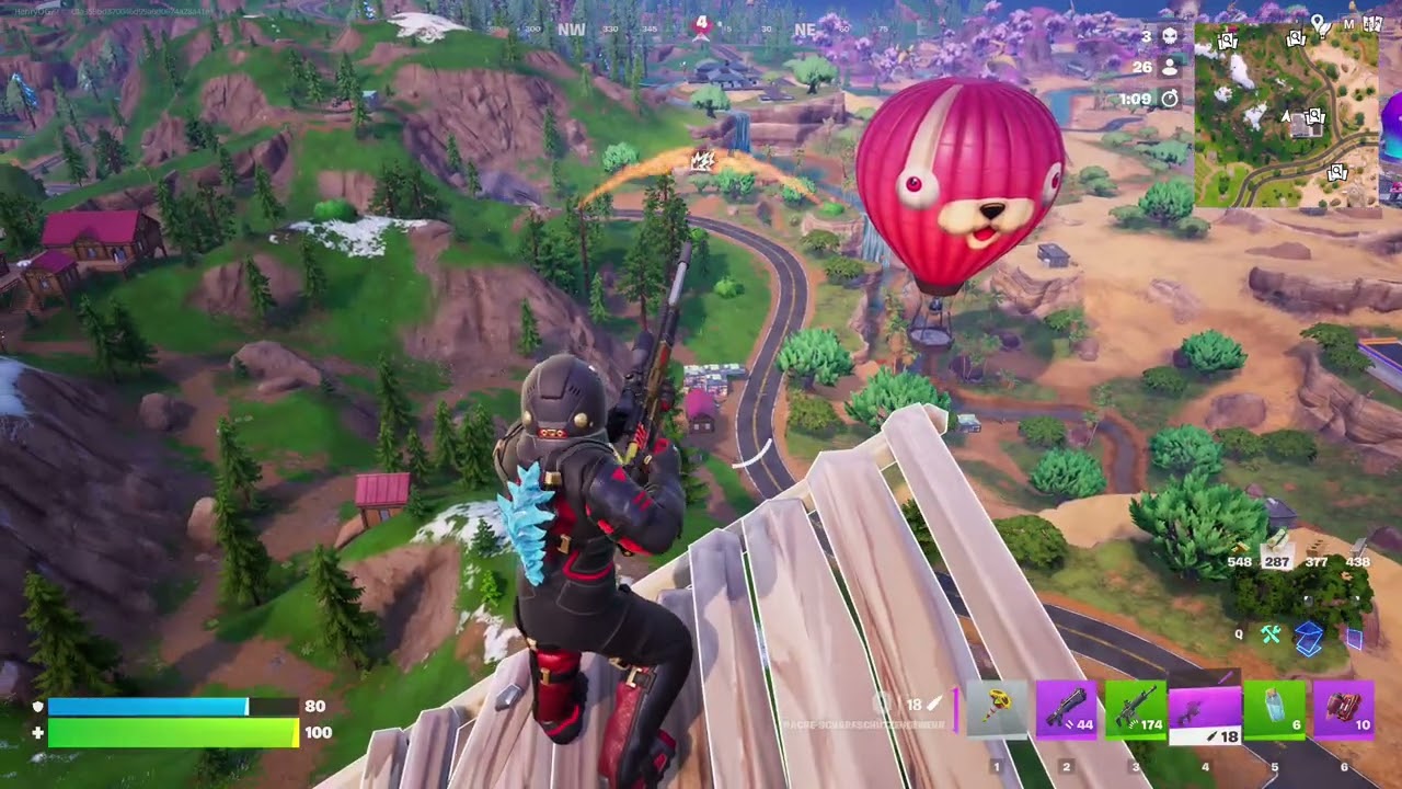 Ich spiele wieder Fortnite.